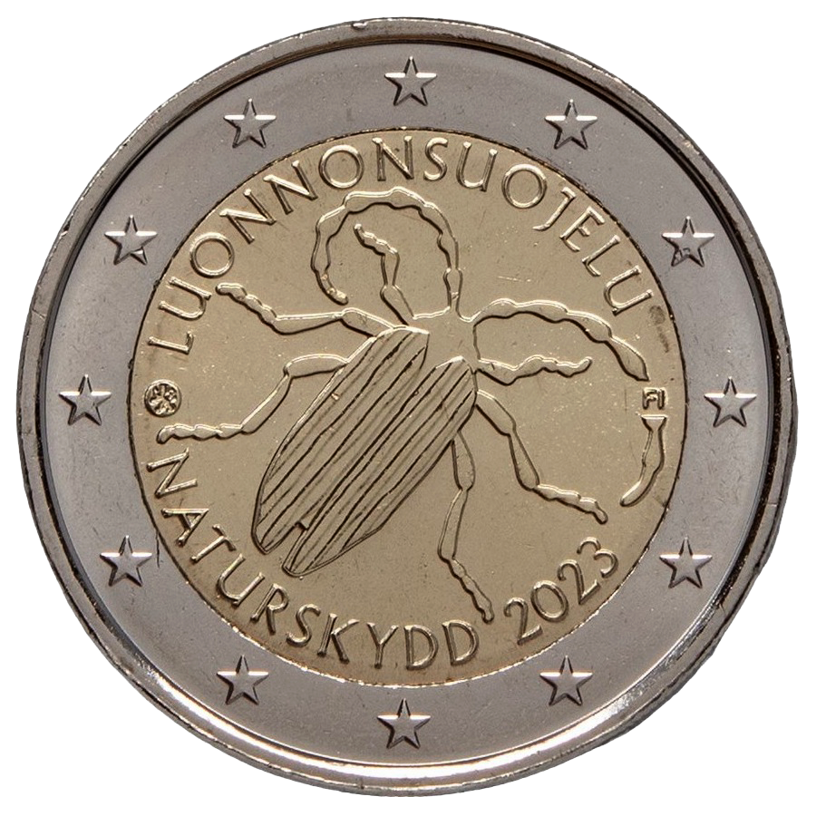 2 euros conmemorativa Primera Ley de Conservación de la Naturaleza de Finlandia